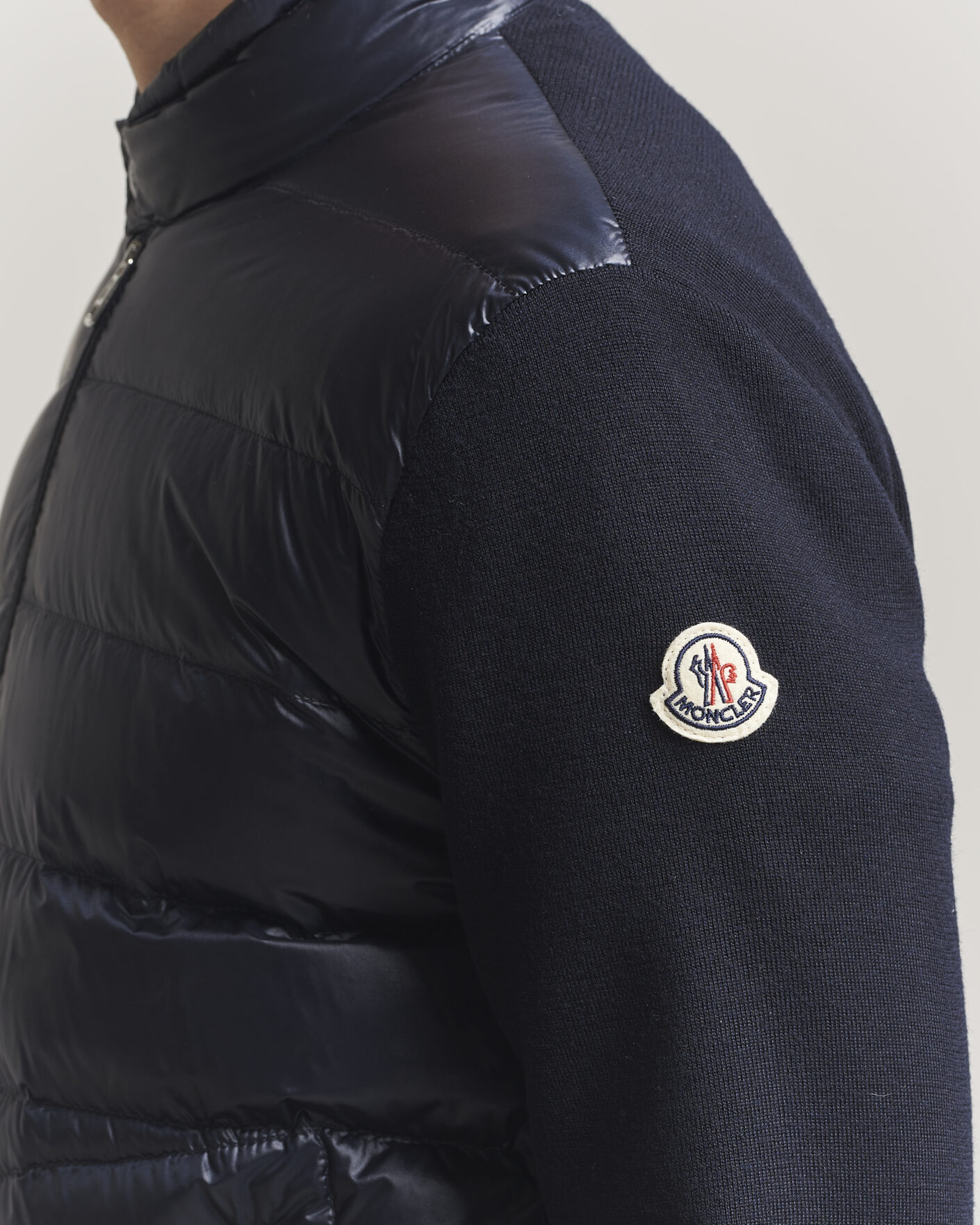 Hombres | Abrigos y chaquetas | Moncler | Hybrid Laque Zip Cardigan Navy