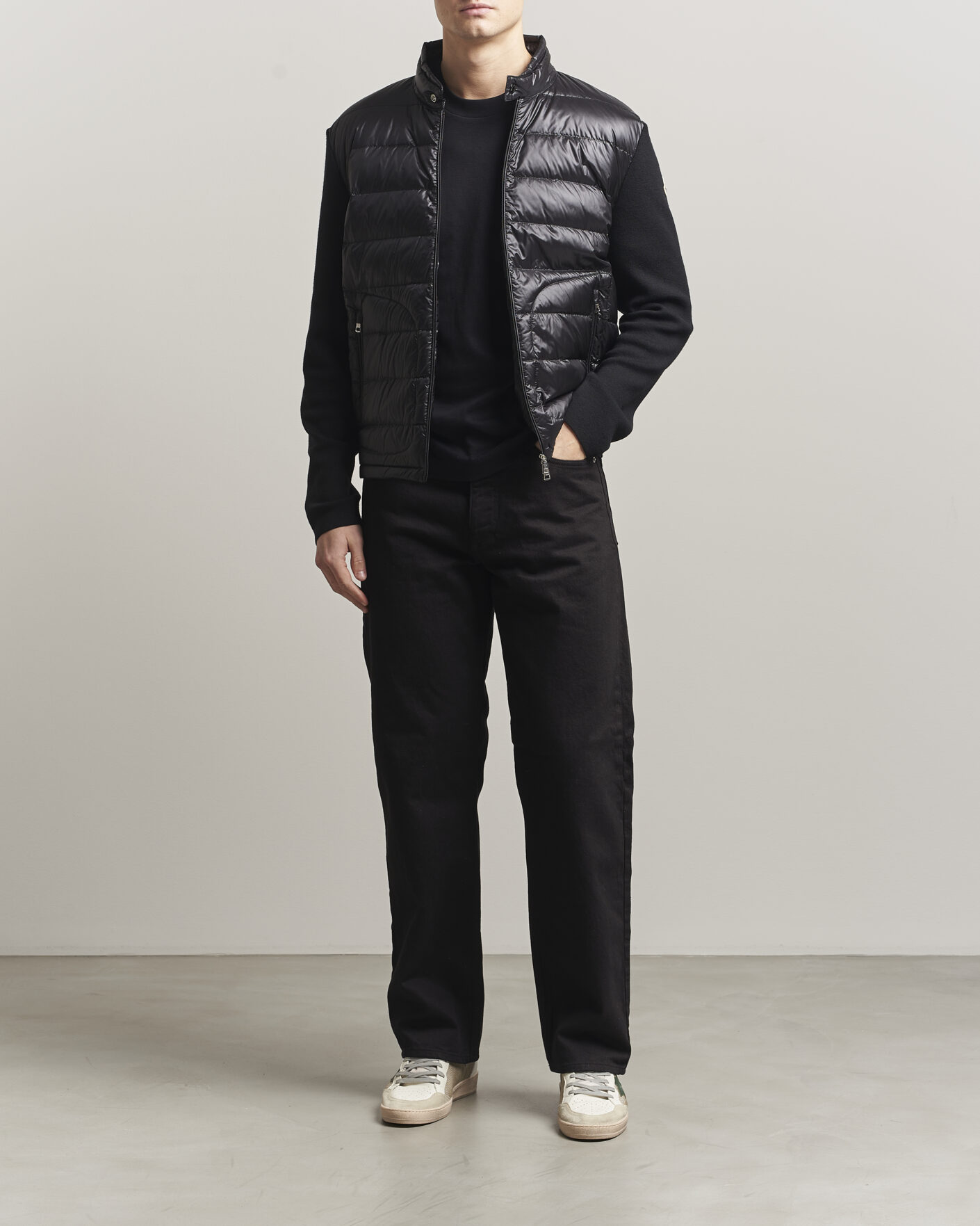 Hombres | Abrigos y chaquetas | Moncler | Hybrid Laque Zip Cardigan Black