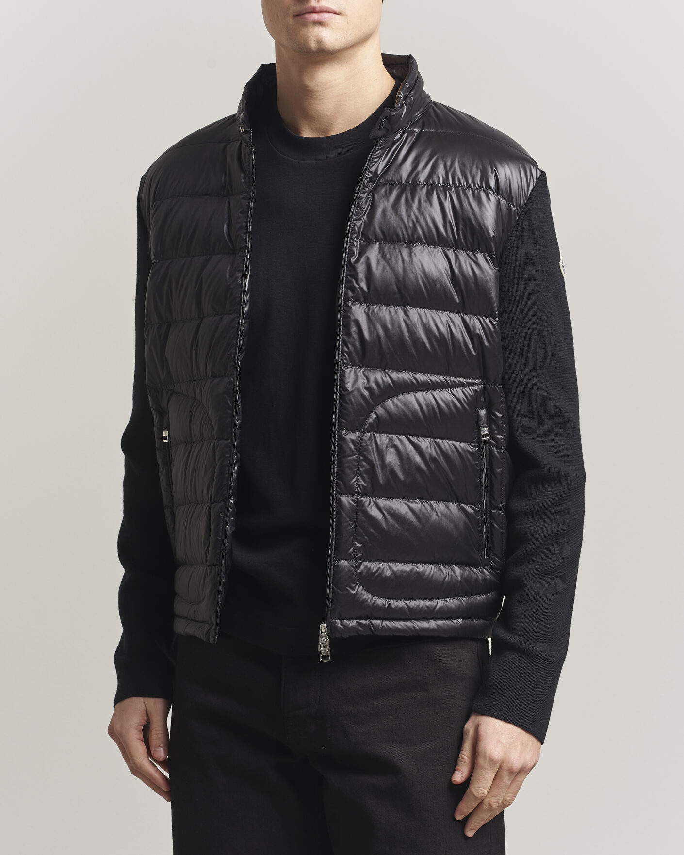 Hombres | Abrigos y chaquetas | Moncler | Hybrid Laque Zip Cardigan Black