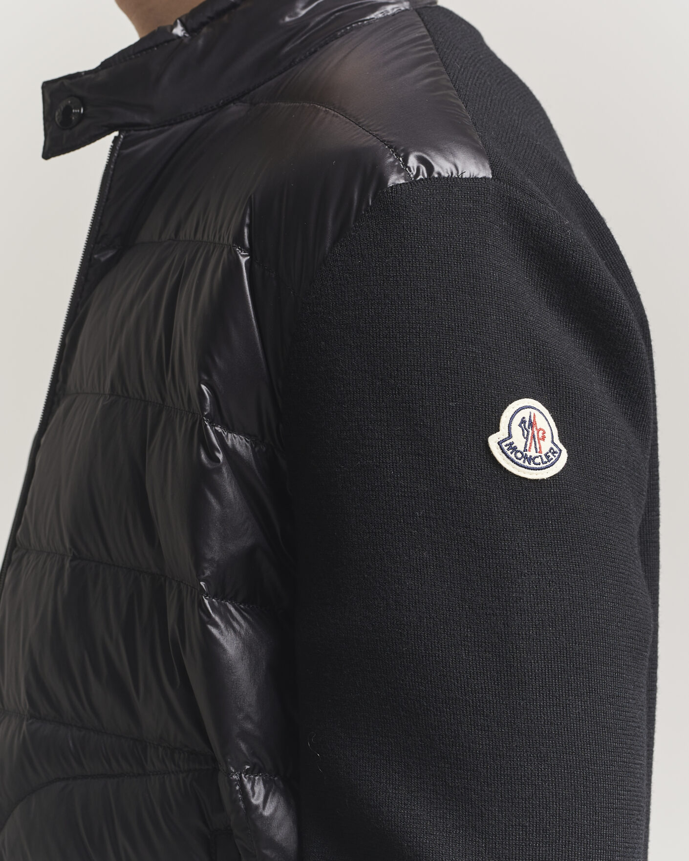 Hombres | Abrigos y chaquetas | Moncler | Hybrid Laque Zip Cardigan Black