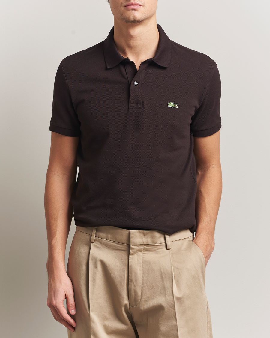 Hombres | Polos | Lacoste | Slim Fit Polo Piké Buffle Brown