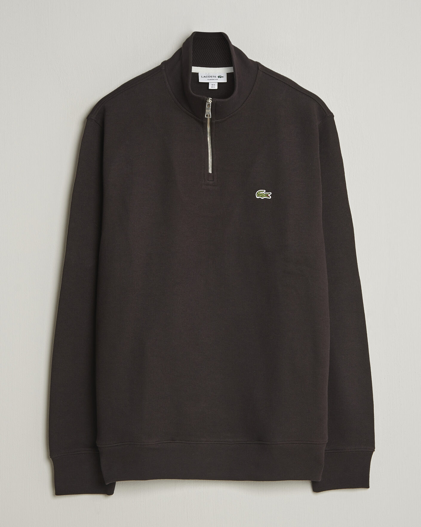 Hombres | Jerséis y prendas de punto | Lacoste | Rib Interlock Half Zip Buffle Brown
