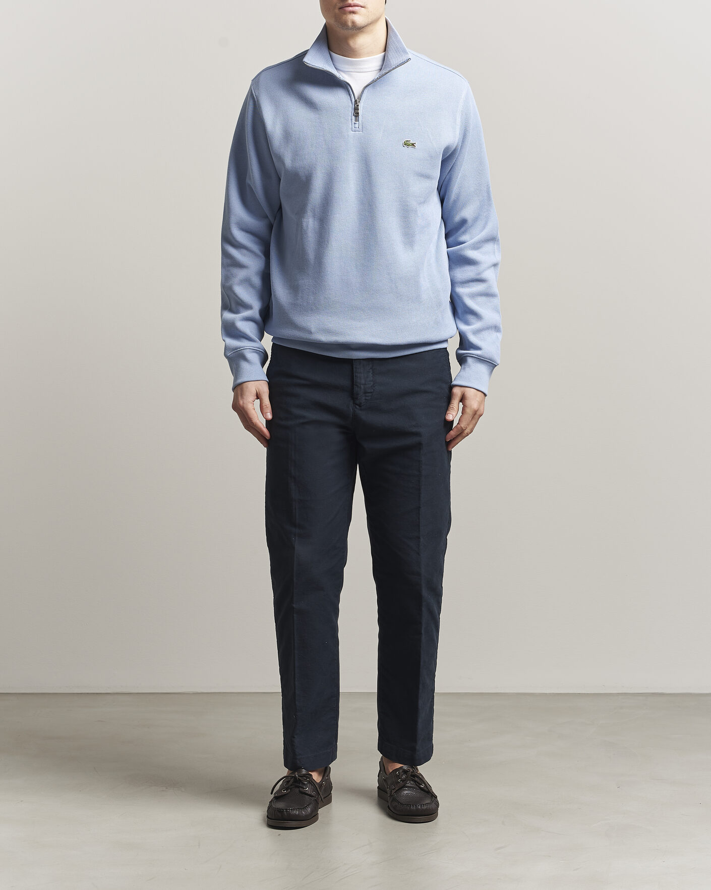 Hombres | Jerséis y prendas de punto | Lacoste | Rib Interlock Half Zip Aphylla Blue