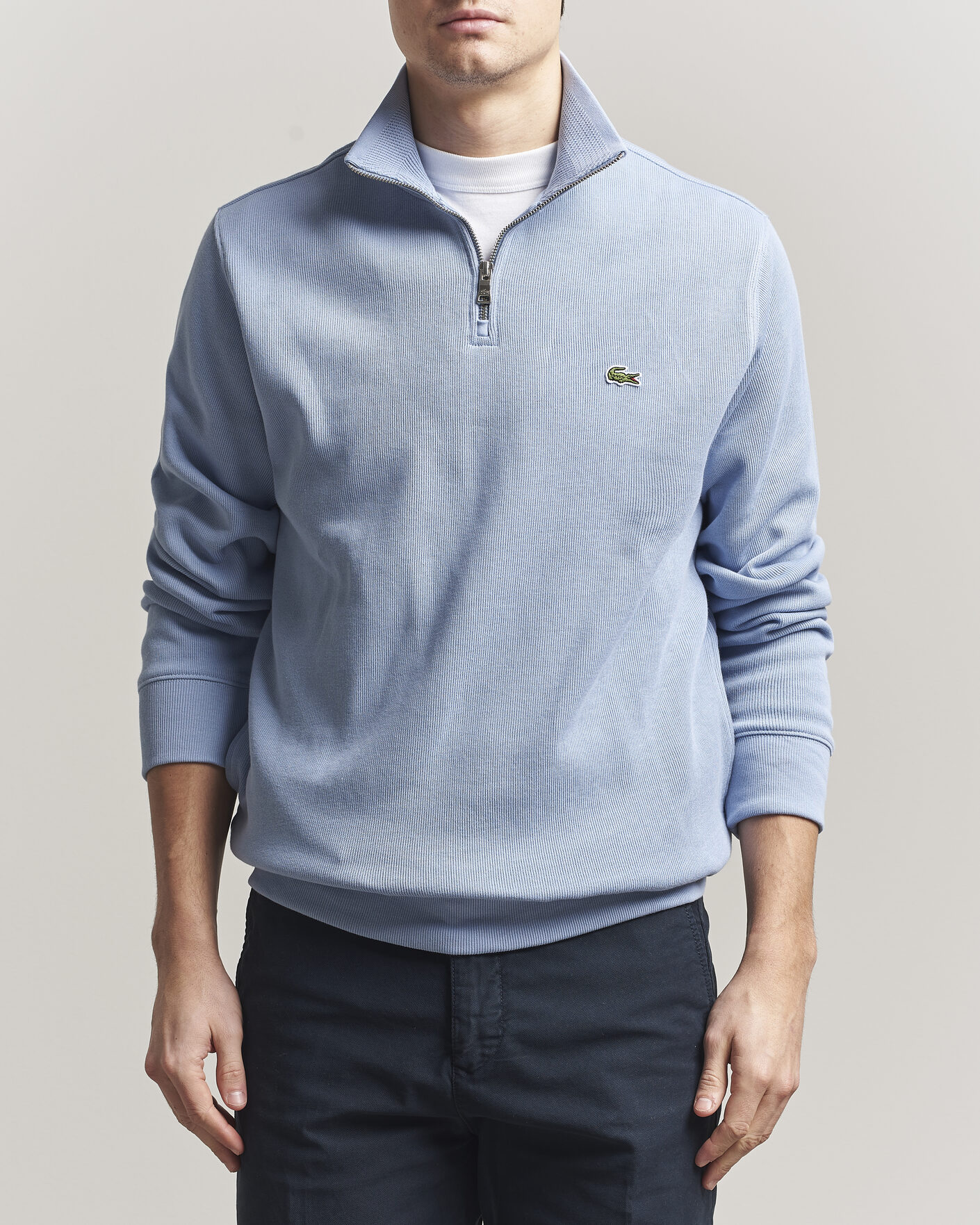Hombres | Jerséis y prendas de punto | Lacoste | Rib Interlock Half Zip Aphylla Blue