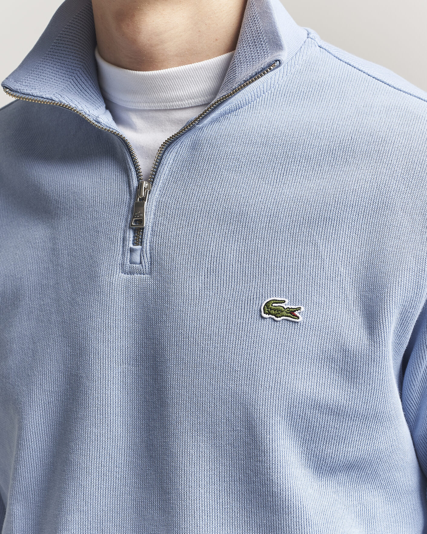 Hombres | Jerséis y prendas de punto | Lacoste | Rib Interlock Half Zip Aphylla Blue