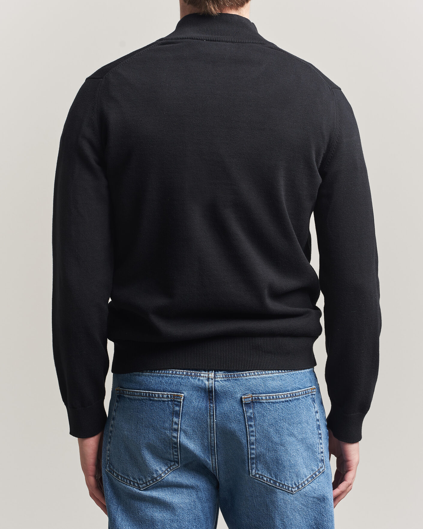 Hombres | Jerséis y prendas de punto | Lacoste | Cotton Knitted Half Zip Black