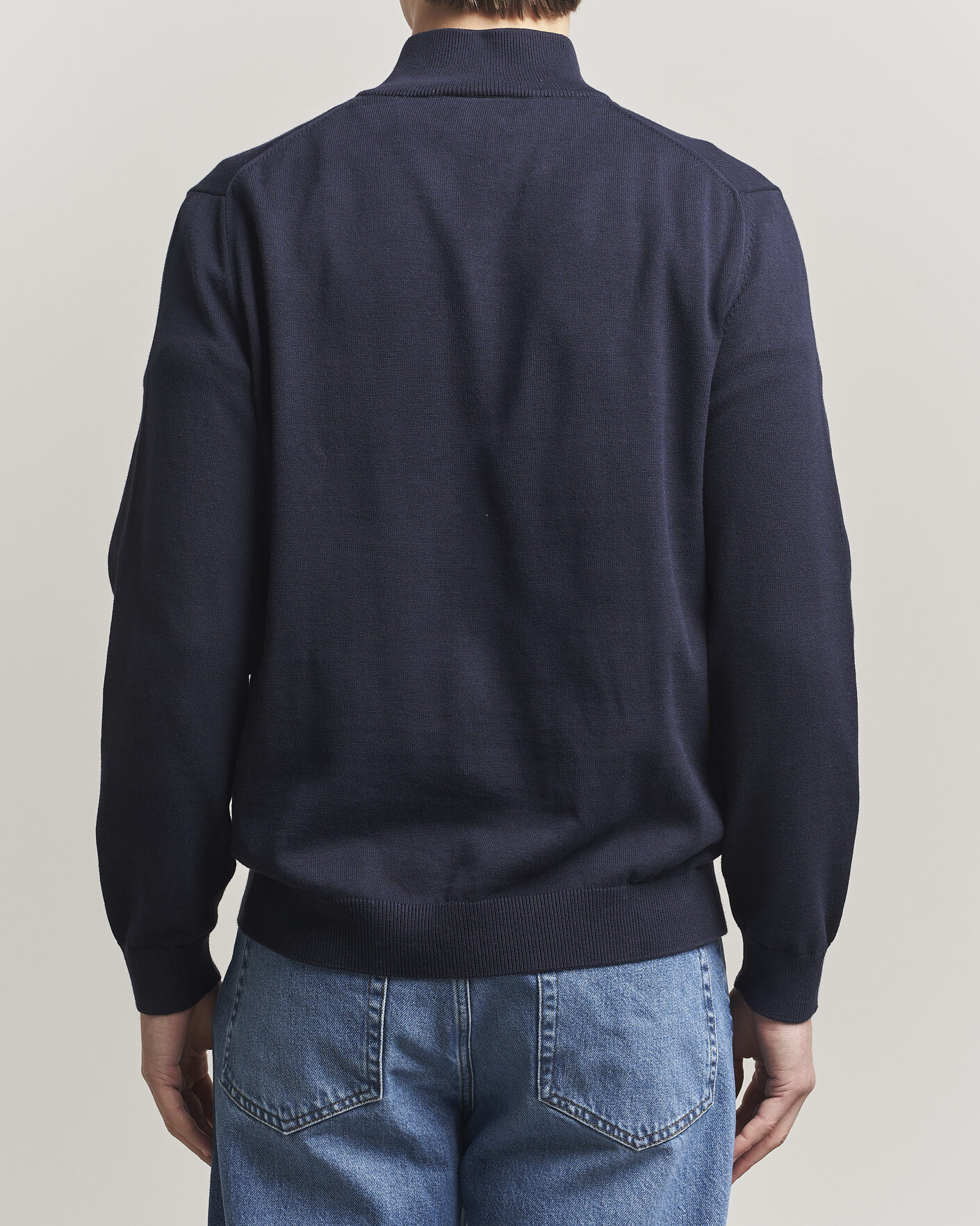 Hombres | Jerséis y prendas de punto | Lacoste | Cotton Knitted Half Zip Navy Blue