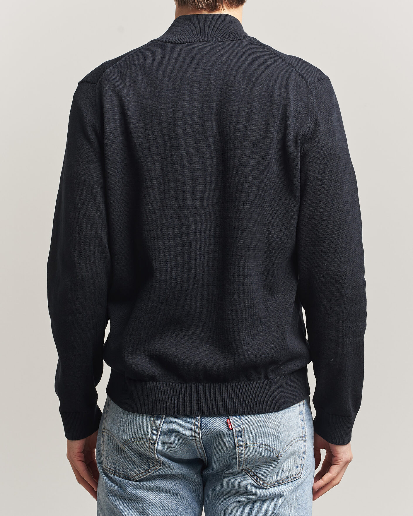 Hombres | Jerséis y prendas de punto | Lacoste | Cotton Knitted Full Zip Black
