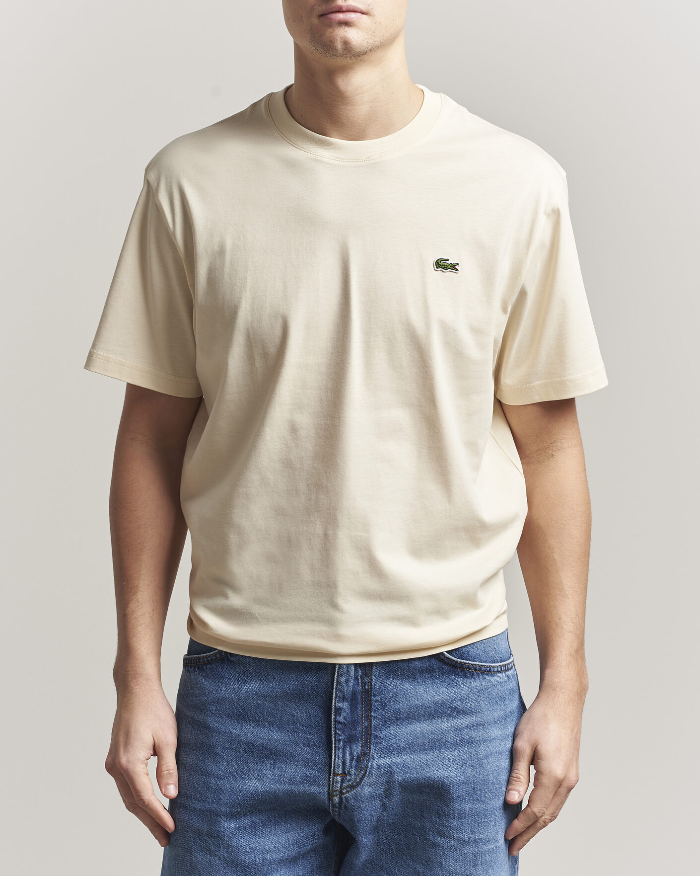 Hombres | Camisetas | Lacoste | Crew Neck T-Shirt Naturel Clair