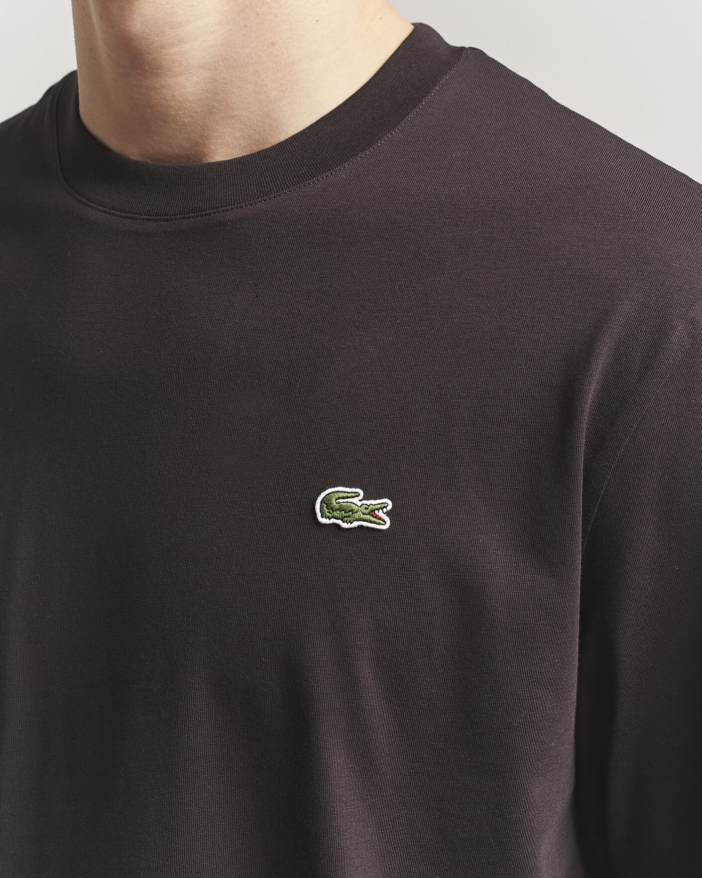 Hombres | Camisetas | Lacoste | Crew Neck T-Shirt Buffle Brown