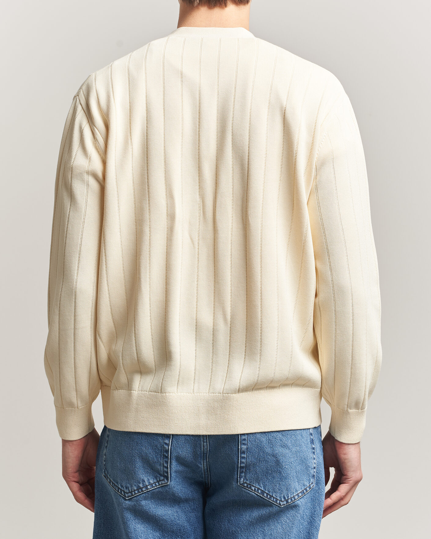 Hombres | Jerséis y prendas de punto | Lacoste | Cotton Structured Knitted Cardigan Naturel Clair