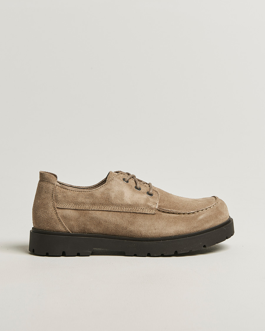 Hombres | Zapatos Oxford | BIRKENSTOCK | Highwood Moc Oxford Gray Taupe Suede