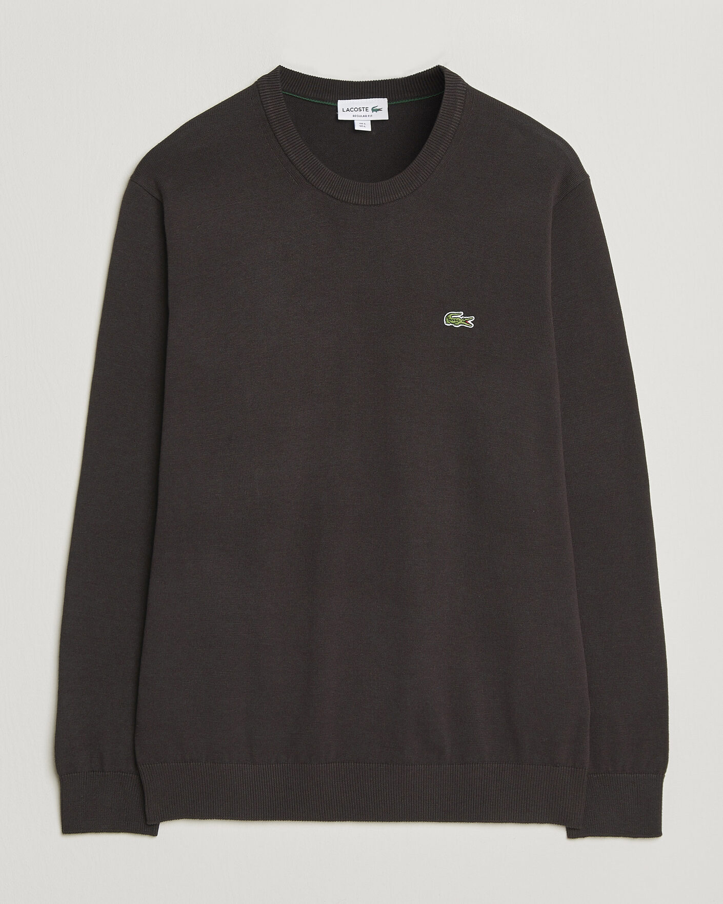 Hombres | Jerséis y prendas de punto | Lacoste | Cotton Knitted Sweater Buffalo Brown