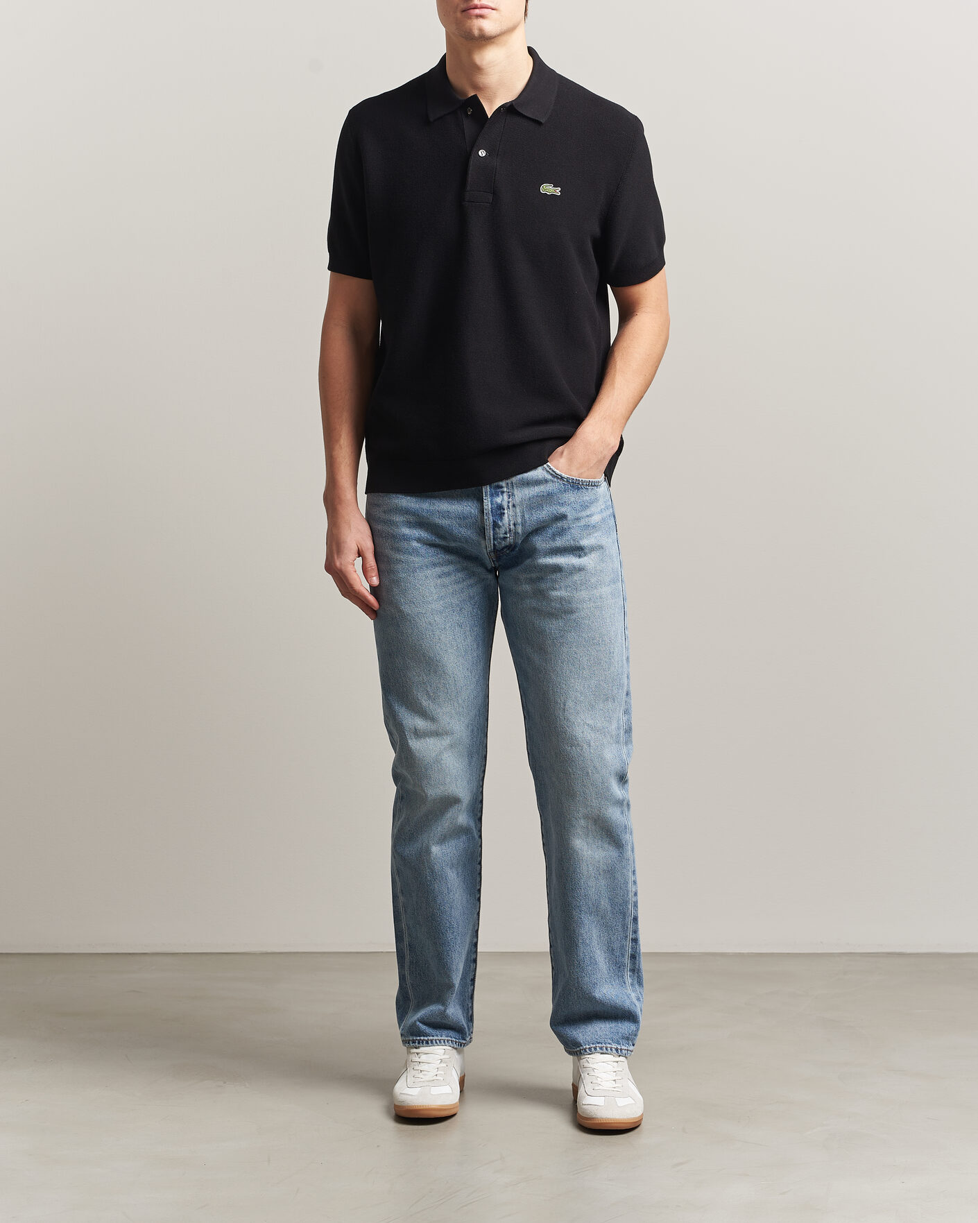 Hombres | Polos | Lacoste | Cotton Knitted Polo Black
