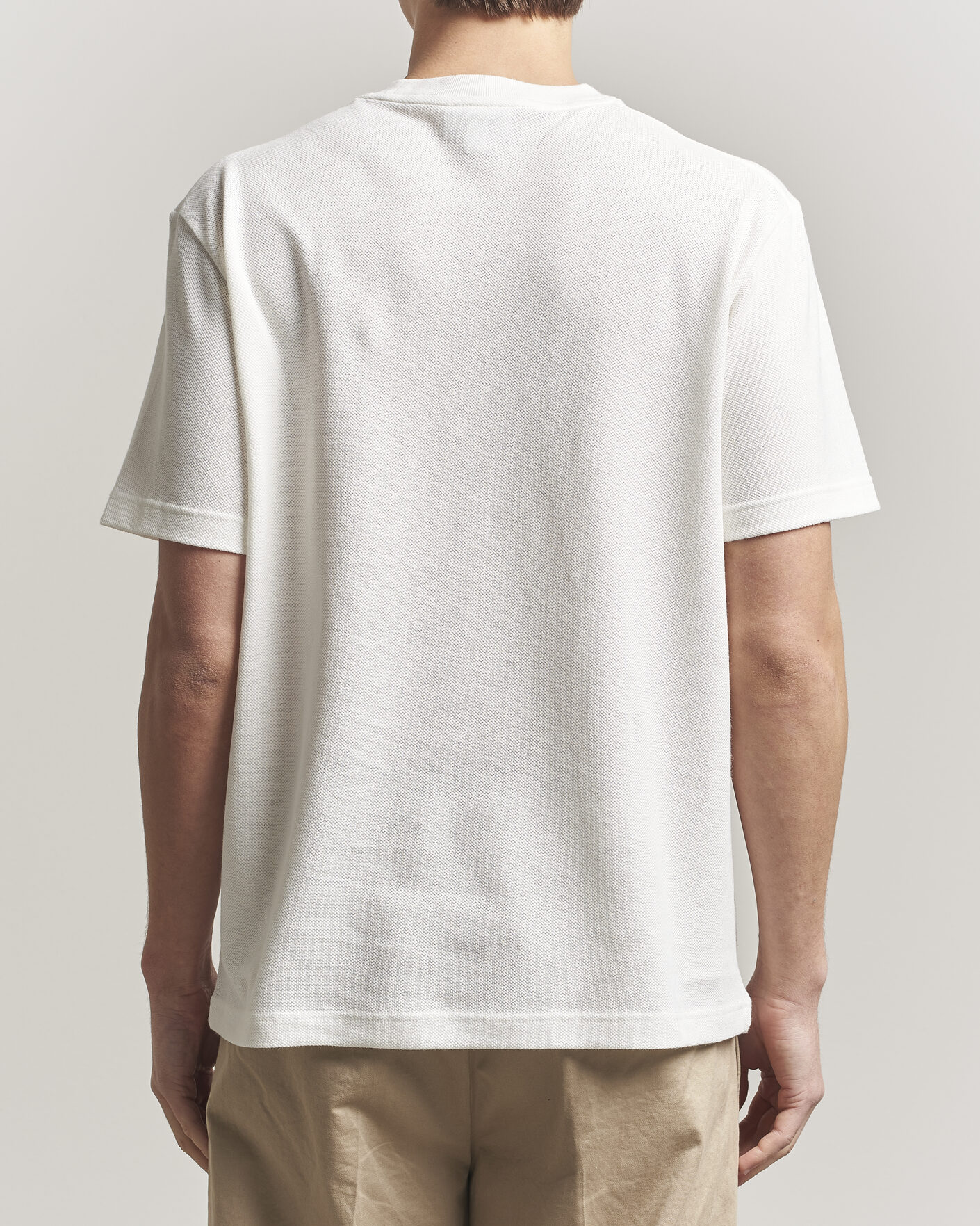 Hombres | Camisetas | Lacoste | Cotton/Linen Pique T-Shirt Flour