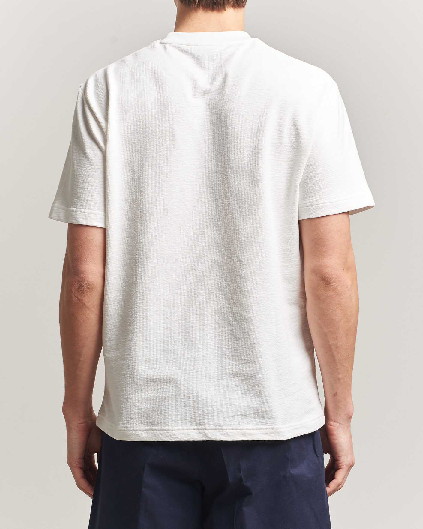 Hombres | Camisetas | Lacoste | Textured Cotton T-Shirt Flour