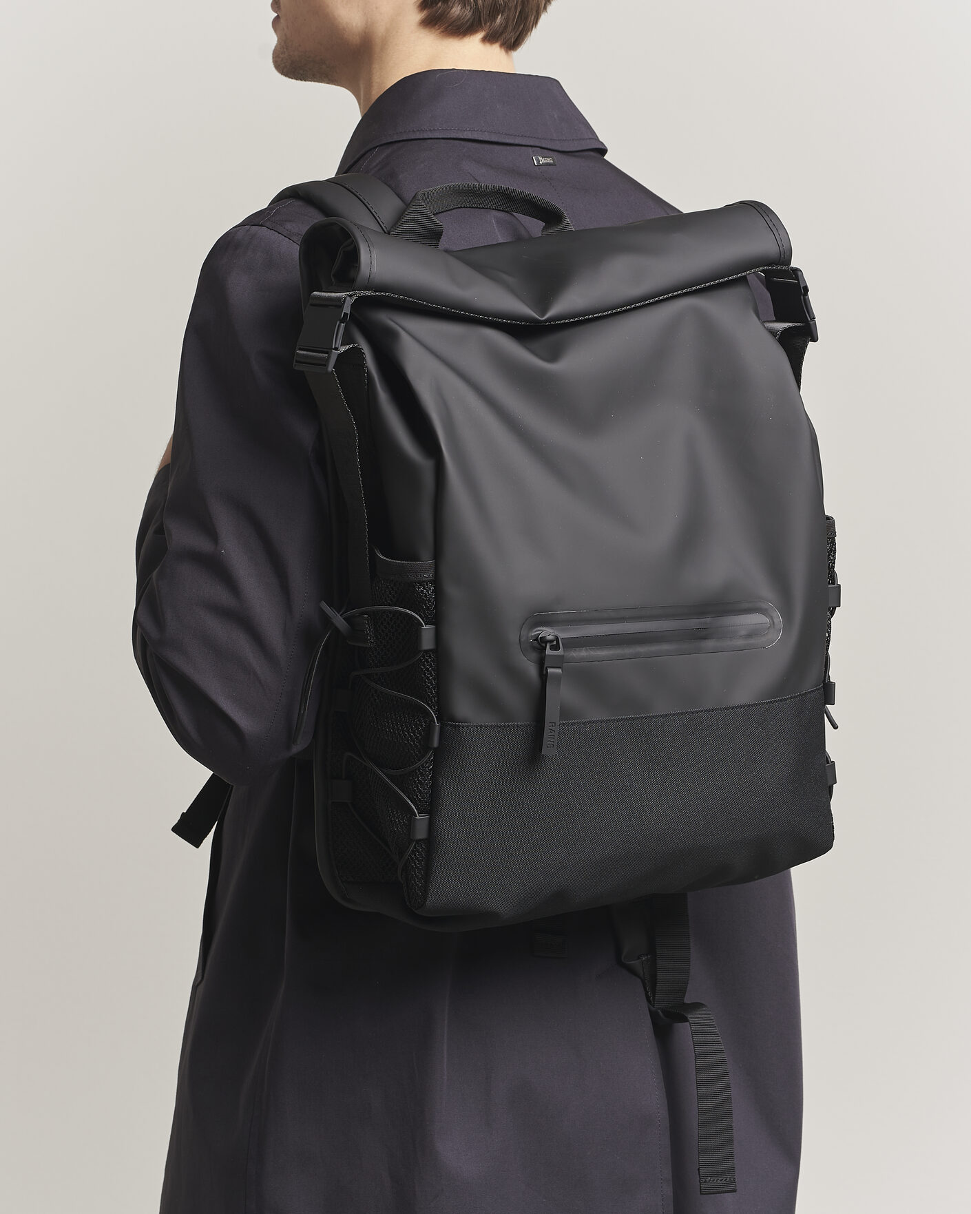 Hombres | Bolsos | RAINS | Trail Mountaineer Rolltop Backpack Black