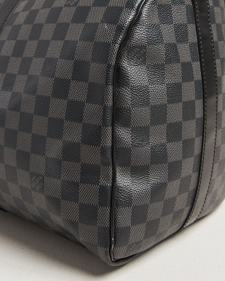 Hombres | Pre-Owned & Vintage Bags | Louis Vuitton Pre-Owned | Keepall Bandouliére 45 Damier Graphite