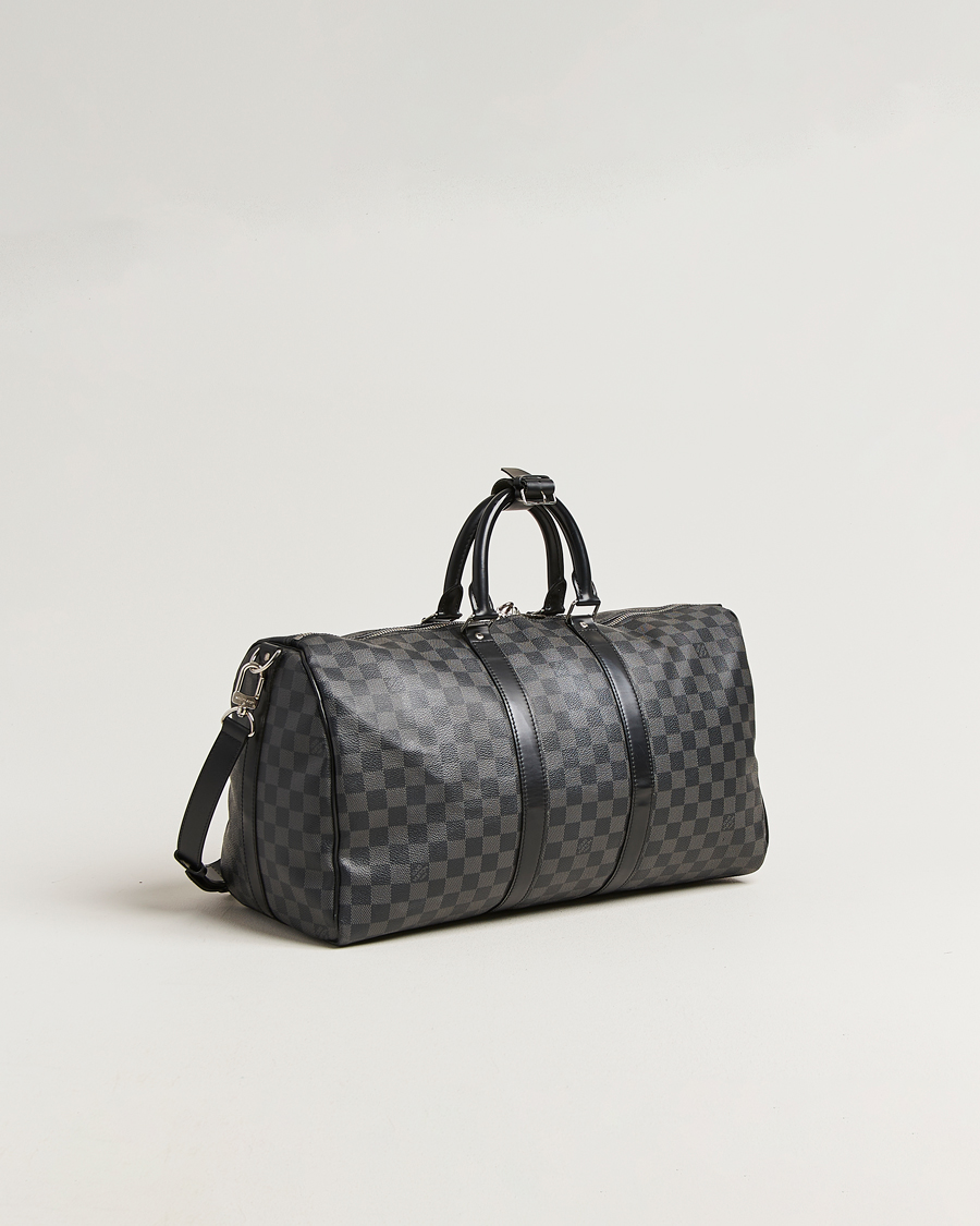 Hombres | Pre-Owned & Vintage Bags | Louis Vuitton Pre-Owned | Keepall Bandouliére 45 Damier Graphite