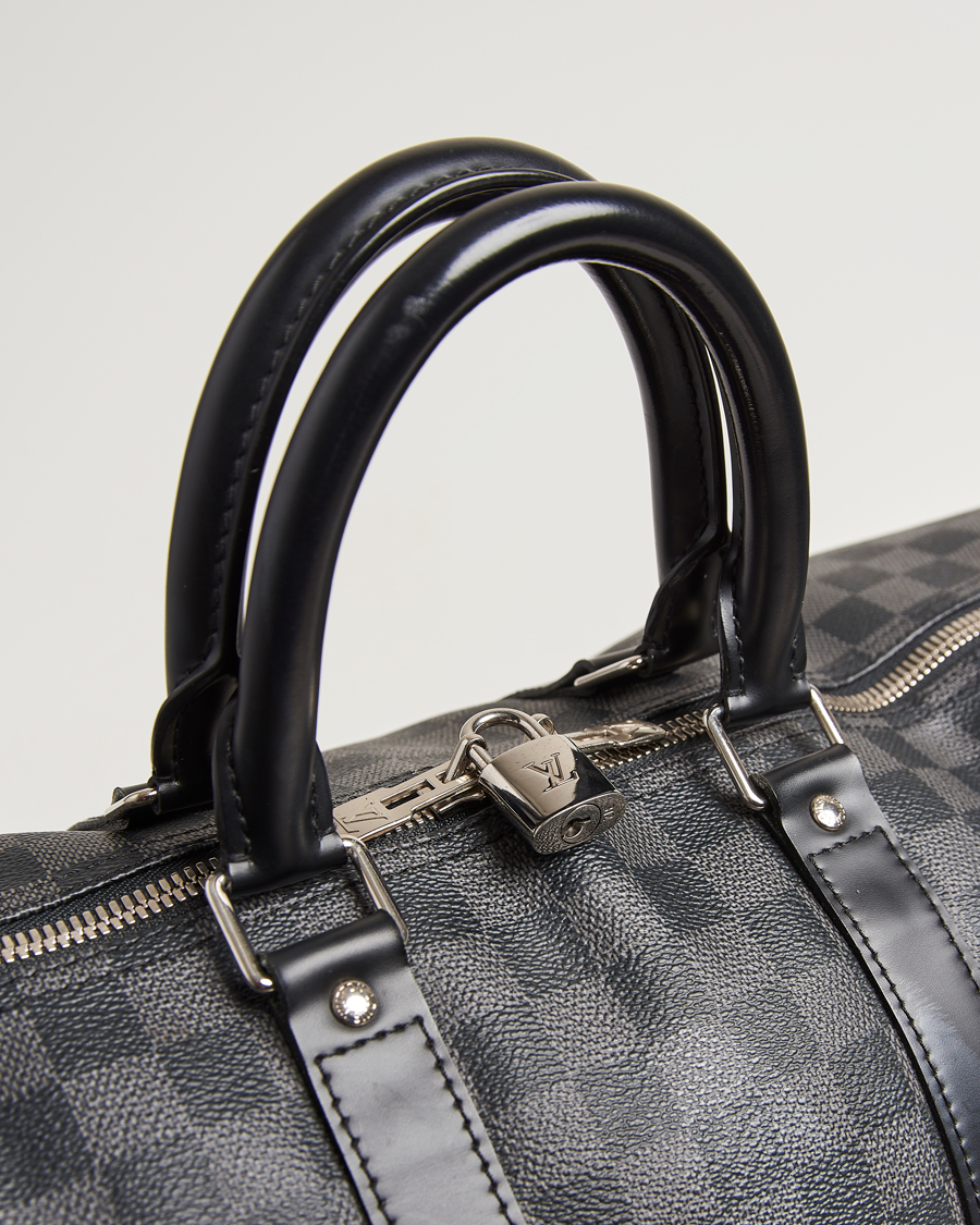 Hombres | Pre-Owned & Vintage Bags | Louis Vuitton Pre-Owned | Keepall Bandouliére 45 Damier Graphite