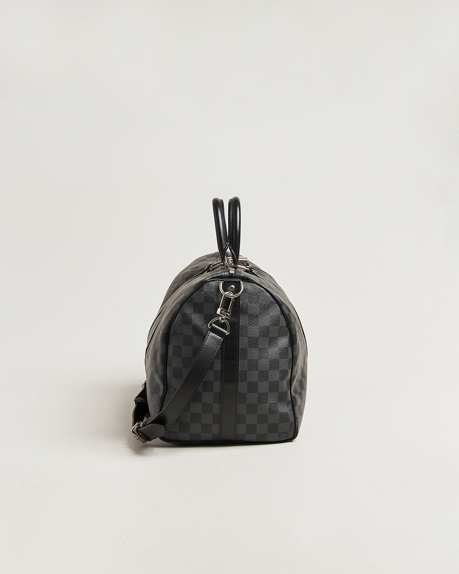 Hombres | Pre-Owned & Vintage Bags | Louis Vuitton Pre-Owned | Keepall Bandouliére 45 Damier Graphite