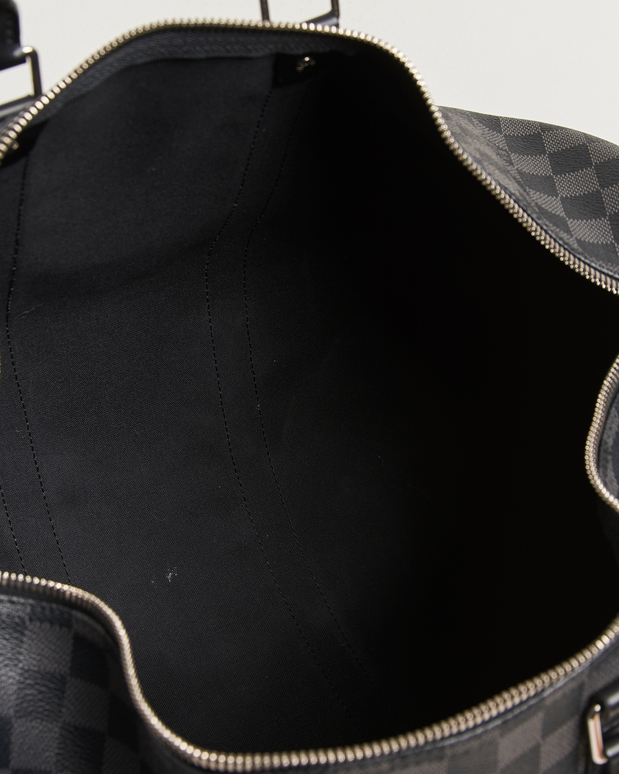 Hombres | Pre-Owned & Vintage Bags | Louis Vuitton Pre-Owned | Keepall Bandouliére 45 Damier Graphite