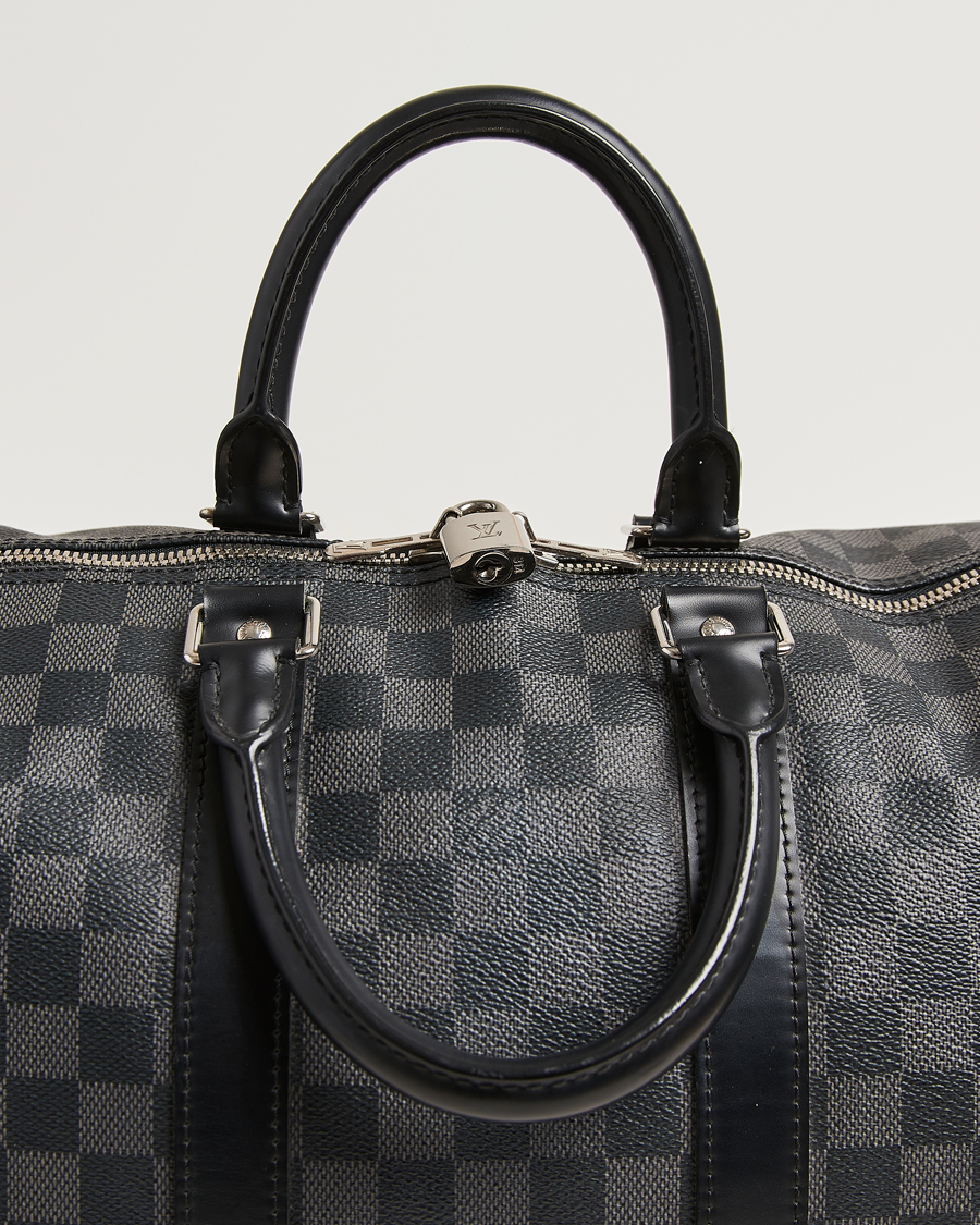 Hombres | Pre-Owned & Vintage Bags | Louis Vuitton Pre-Owned | Keepall Bandouliére 45 Damier Graphite