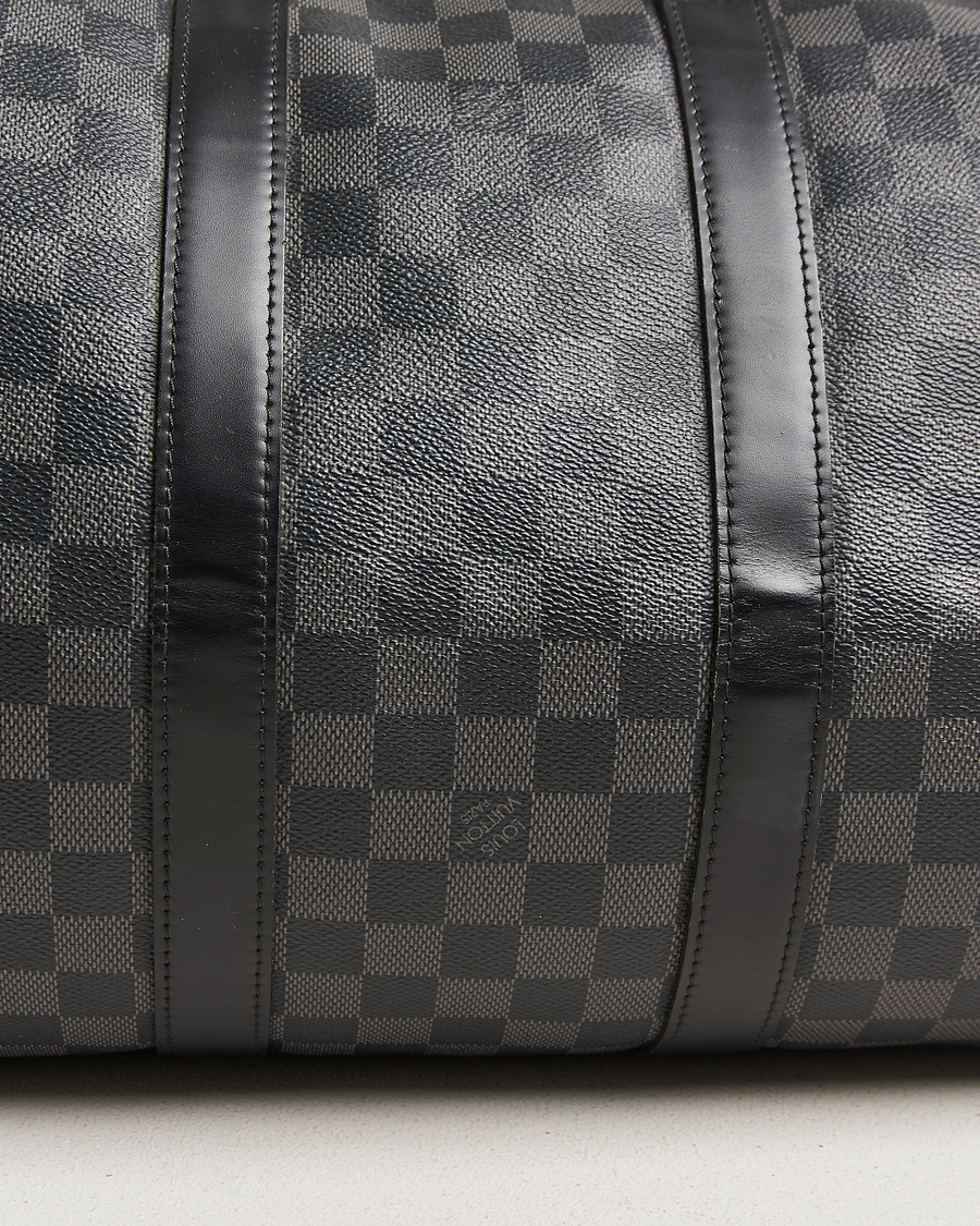 Hombres | Pre-Owned & Vintage Bags | Louis Vuitton Pre-Owned | Keepall Bandouliére 45 Damier Graphite