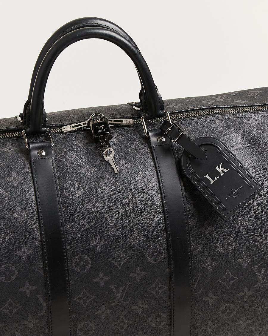 Hombres | Louis Vuitton Pre-Owned Keepall Bandouliére 55 Monogram Eclipse | Louis Vuitton Pre-Owned | Keepall Bandouliére 55 Monogram Eclipse