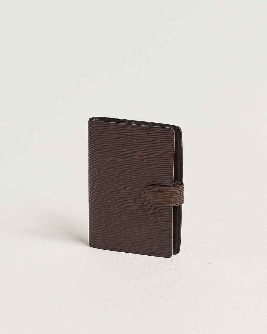 Hombres | Pre-Owned & Vintage Bags | Louis Vuitton Pre-Owned | Small Ring Agenda Cover Epi Leather Brown