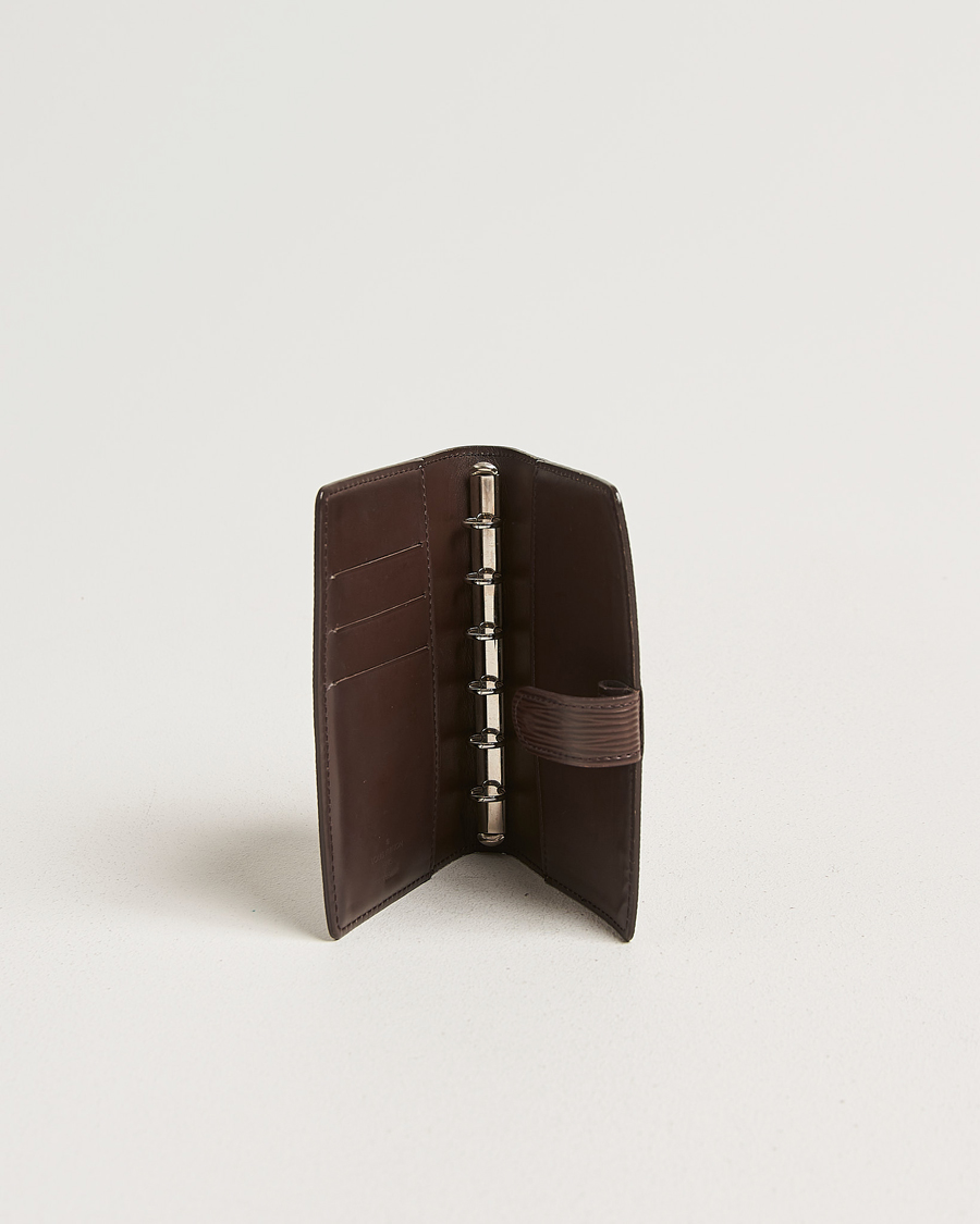 Hombres | Pre-Owned & Vintage Bags | Louis Vuitton Pre-Owned | Small Ring Agenda Cover Epi Leather Brown