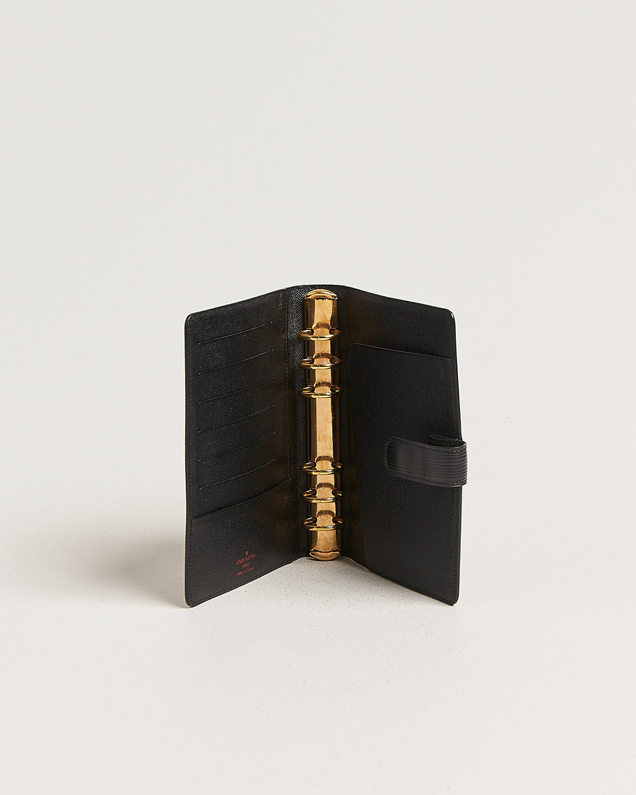 Hombres | Pre-Owned & Vintage Bags | Louis Vuitton Pre-Owned | Medium Ring Agenda Cover Epi Leather Black