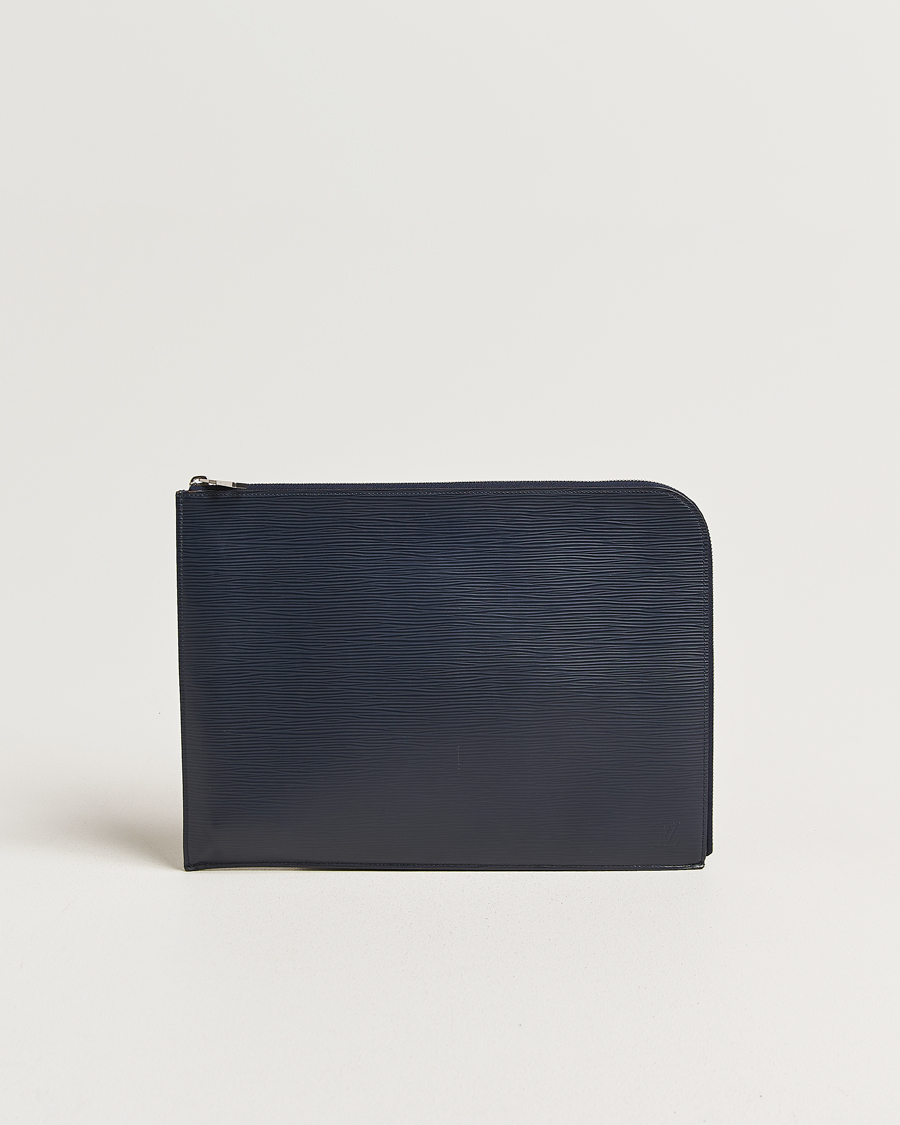 Hombres | Pre-Owned & Vintage Bags | Louis Vuitton Pre-Owned | Porte Documents Epi Leather Navy