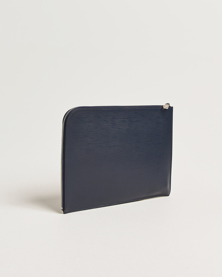 Hombres | Pre-Owned & Vintage Bags | Louis Vuitton Pre-Owned | Porte Documents Epi Leather Navy