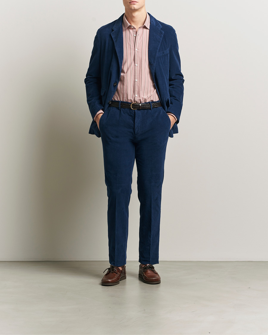 Hombres | Trajes | Massimo Alba | Sloop Corduroy Suit Midnight Blue