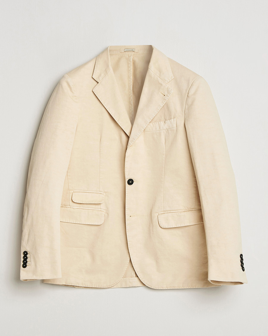 Hombres | Blazers | Massimo Alba | Sloop Cotton Blazer Light Beige