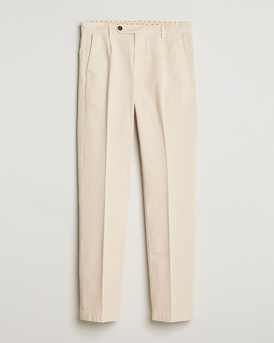 Hombres | Pantalones | Massimo Alba | Ionio Cotton Trousers Light Beige