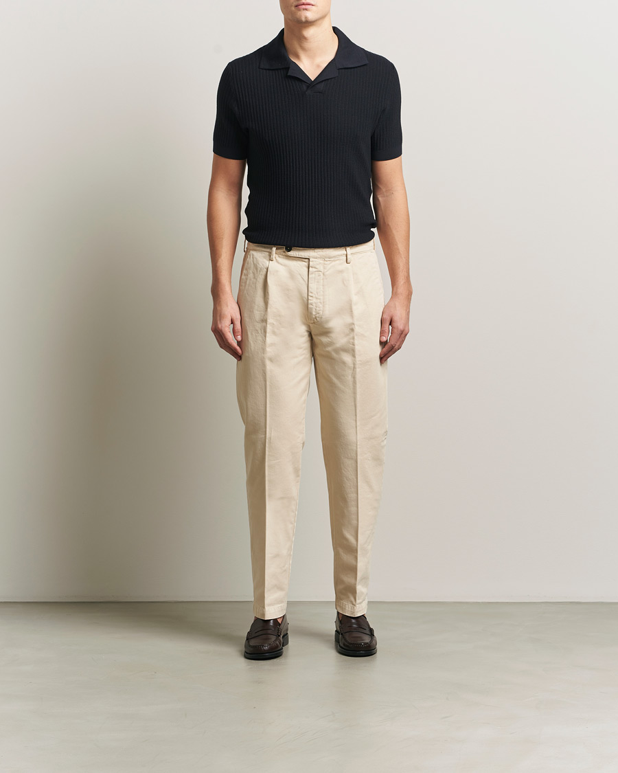 Hombres | Pantalones | Massimo Alba | Ionio Cotton Trousers Light Beige
