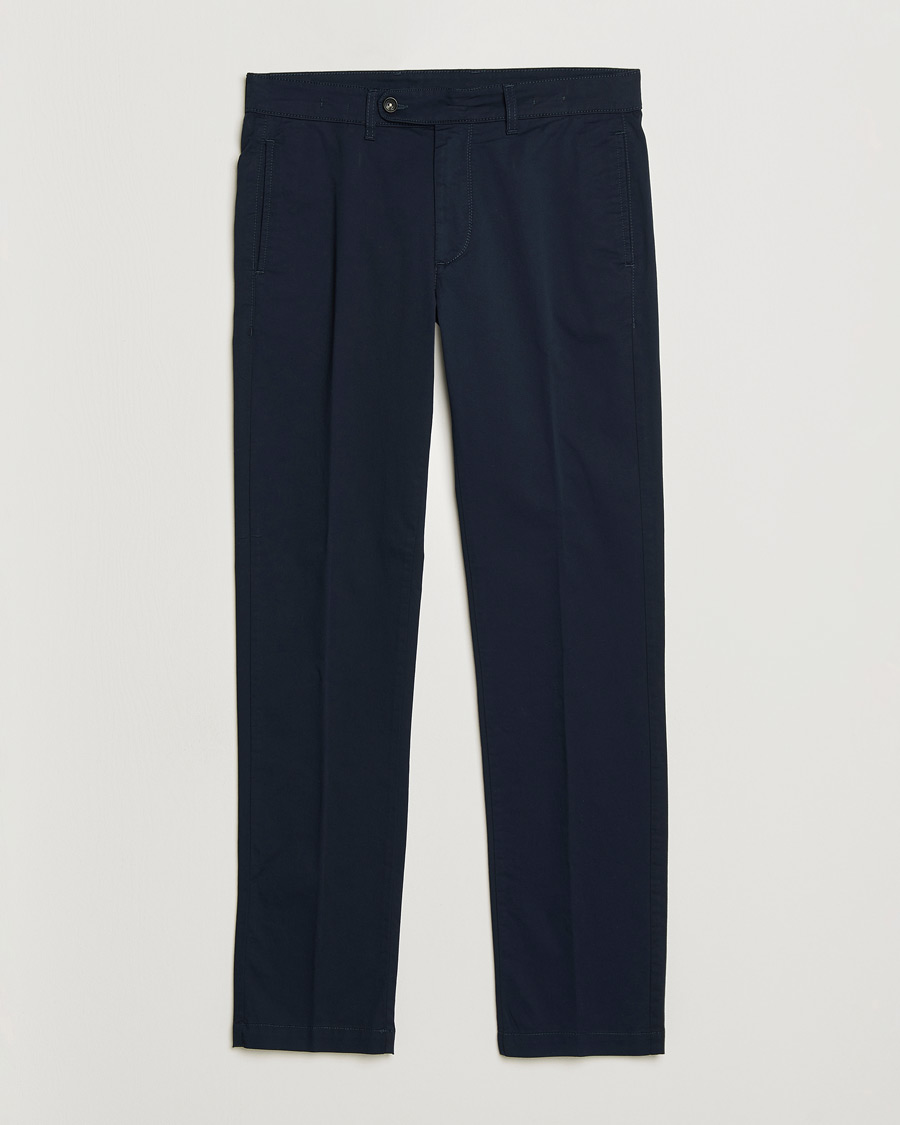 Hombres | Pantalones | Massimo Alba | Winch Cotton Gabardine Trousers Navy