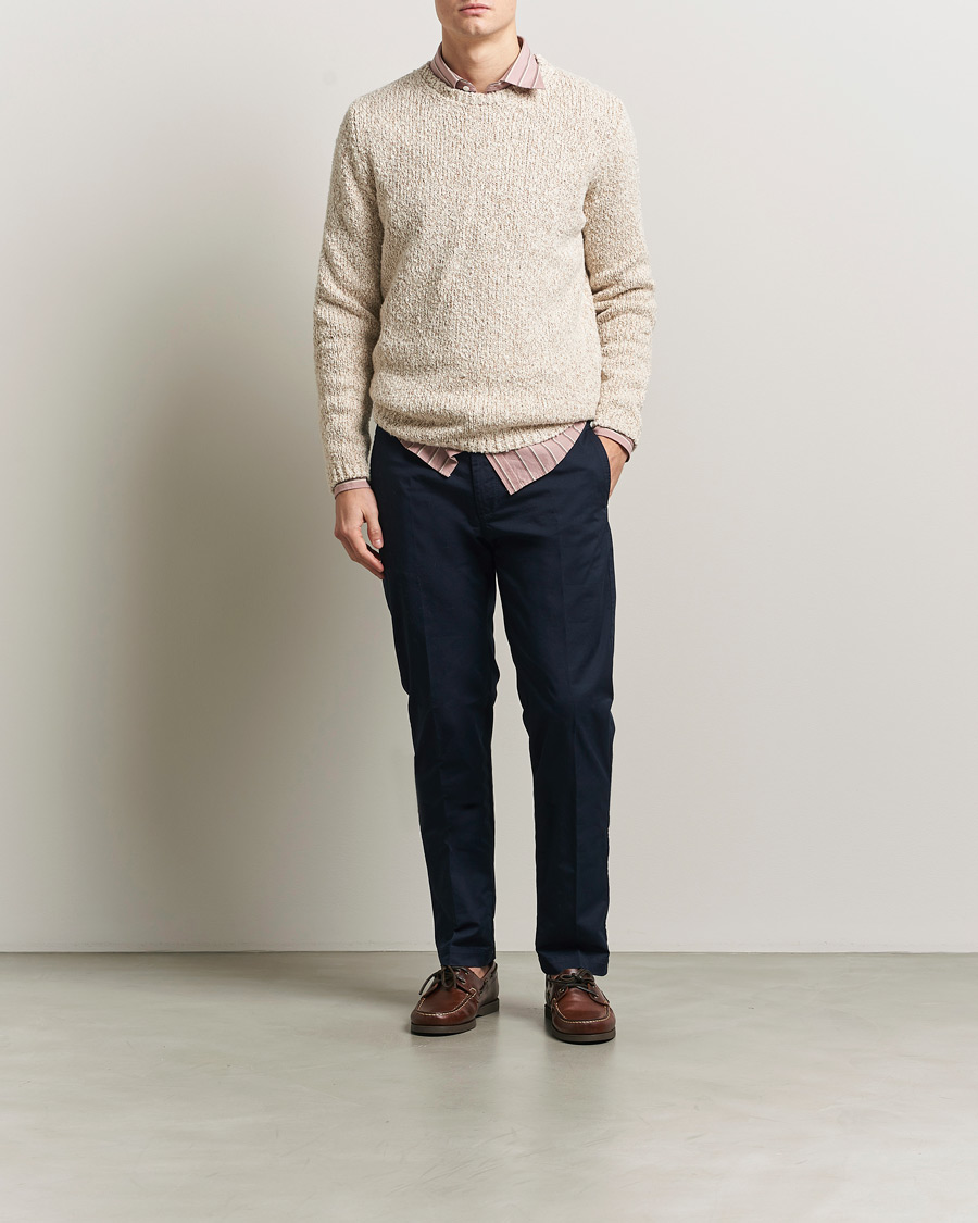 Hombres | Pantalones | Massimo Alba | Winch Cotton Gabardine Trousers Navy