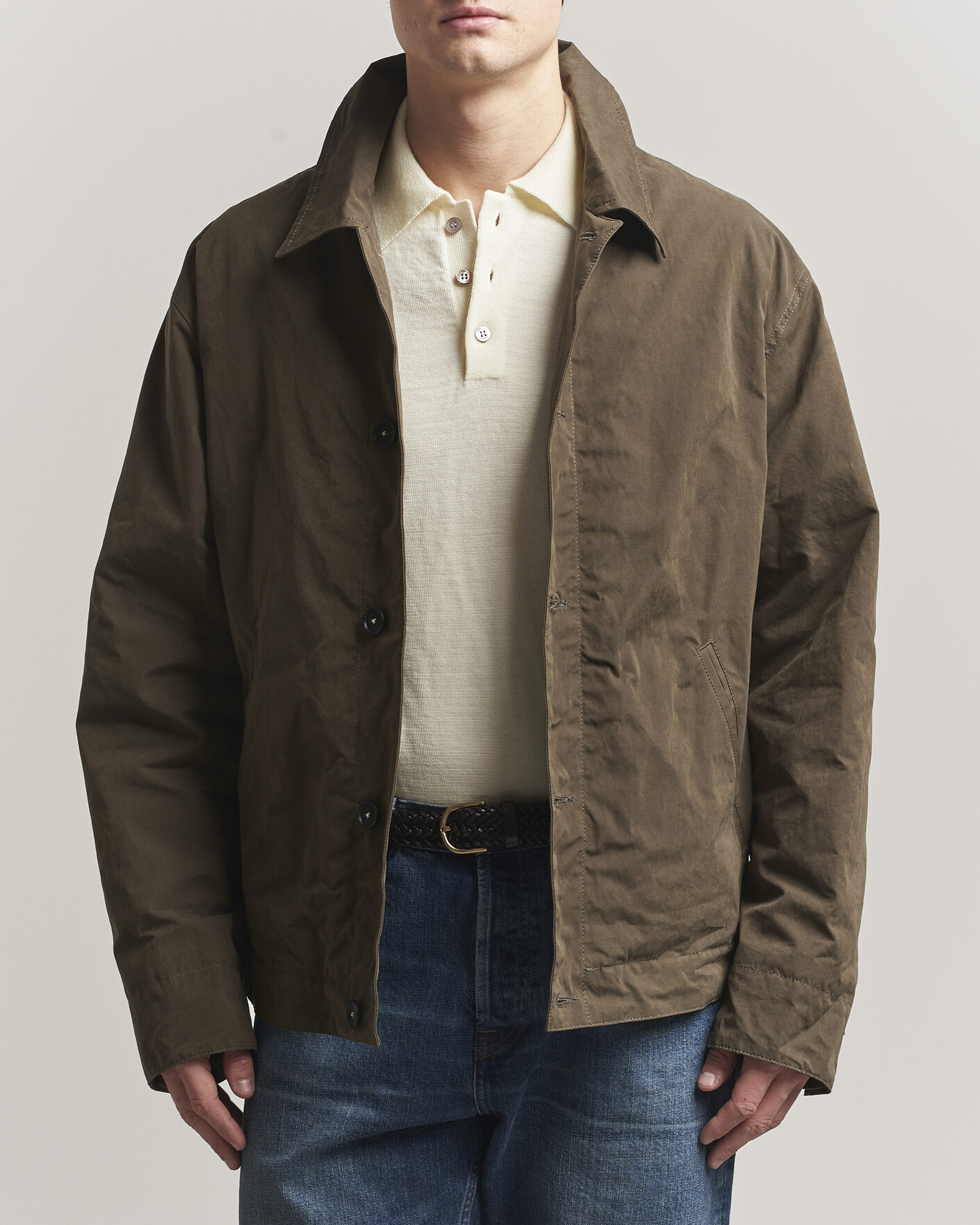 Hombres | Abrigos y chaquetas | Massimo Alba | Lined Cotton Bomber Jacket Hunter