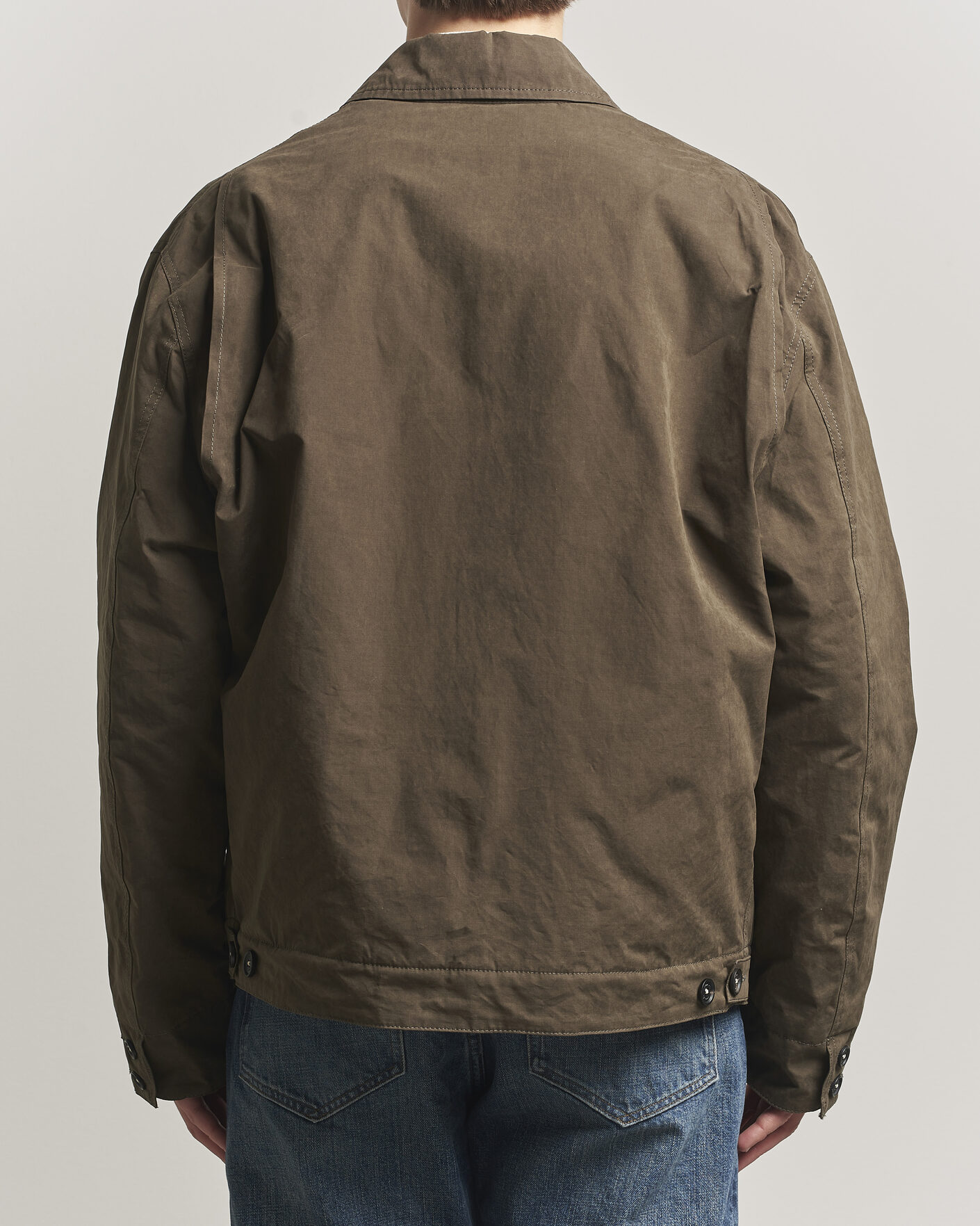 Hombres | Abrigos y chaquetas | Massimo Alba | Lined Cotton Bomber Jacket Hunter