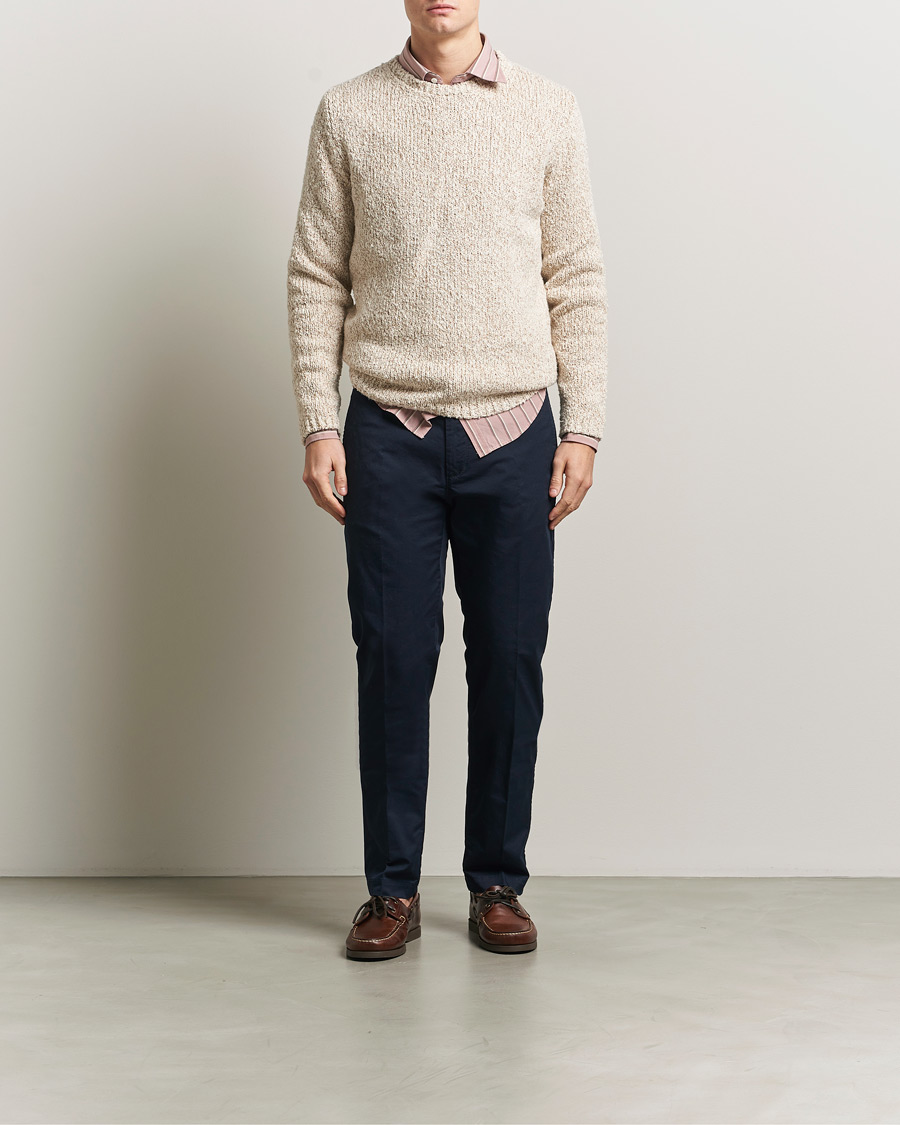 Hombres | Jerséis y prendas de punto | Massimo Alba | Cotton Boucle Sweater Bronze