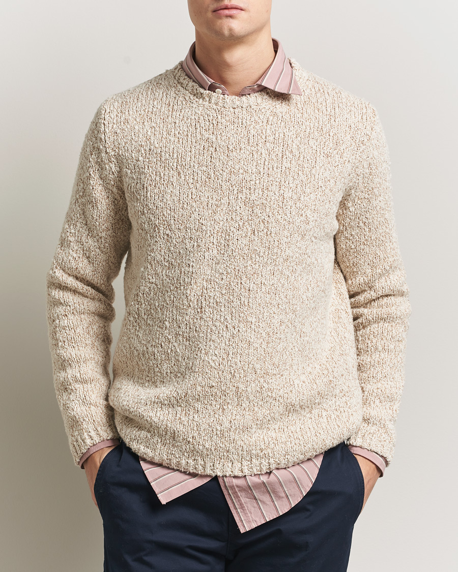 Hombres | Jerséis y prendas de punto | Massimo Alba | Cotton Boucle Sweater Bronze