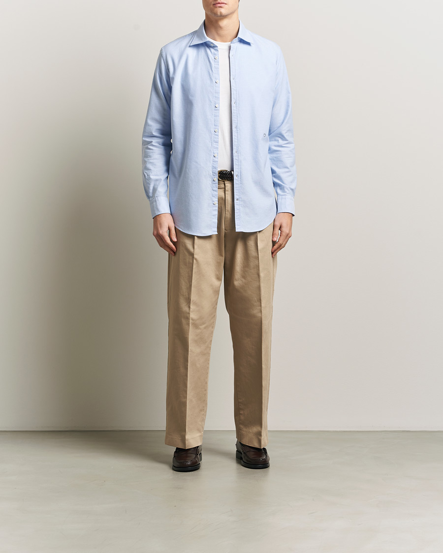 Hombres | Camisas | Massimo Alba | Genova Oxford Shirt Sky Blue