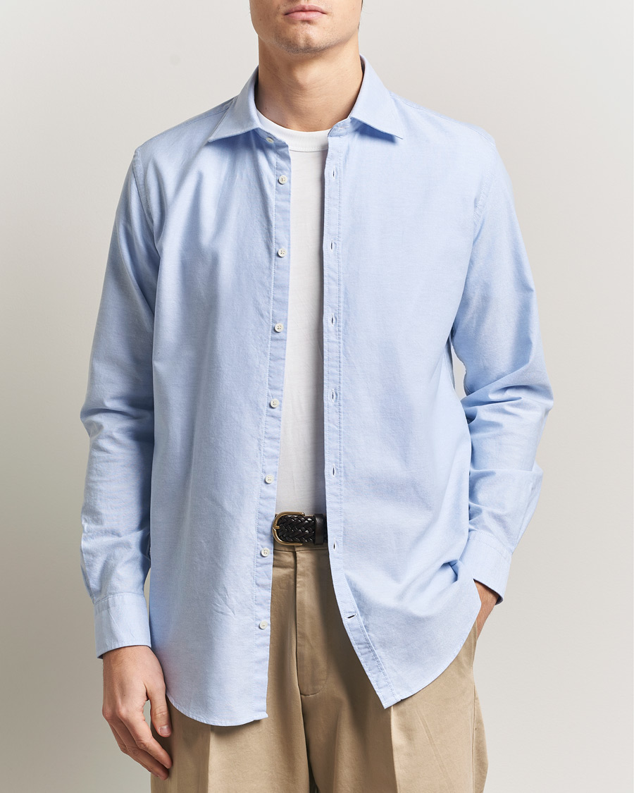 Hombres | Camisas | Massimo Alba | Genova Oxford Shirt Sky Blue