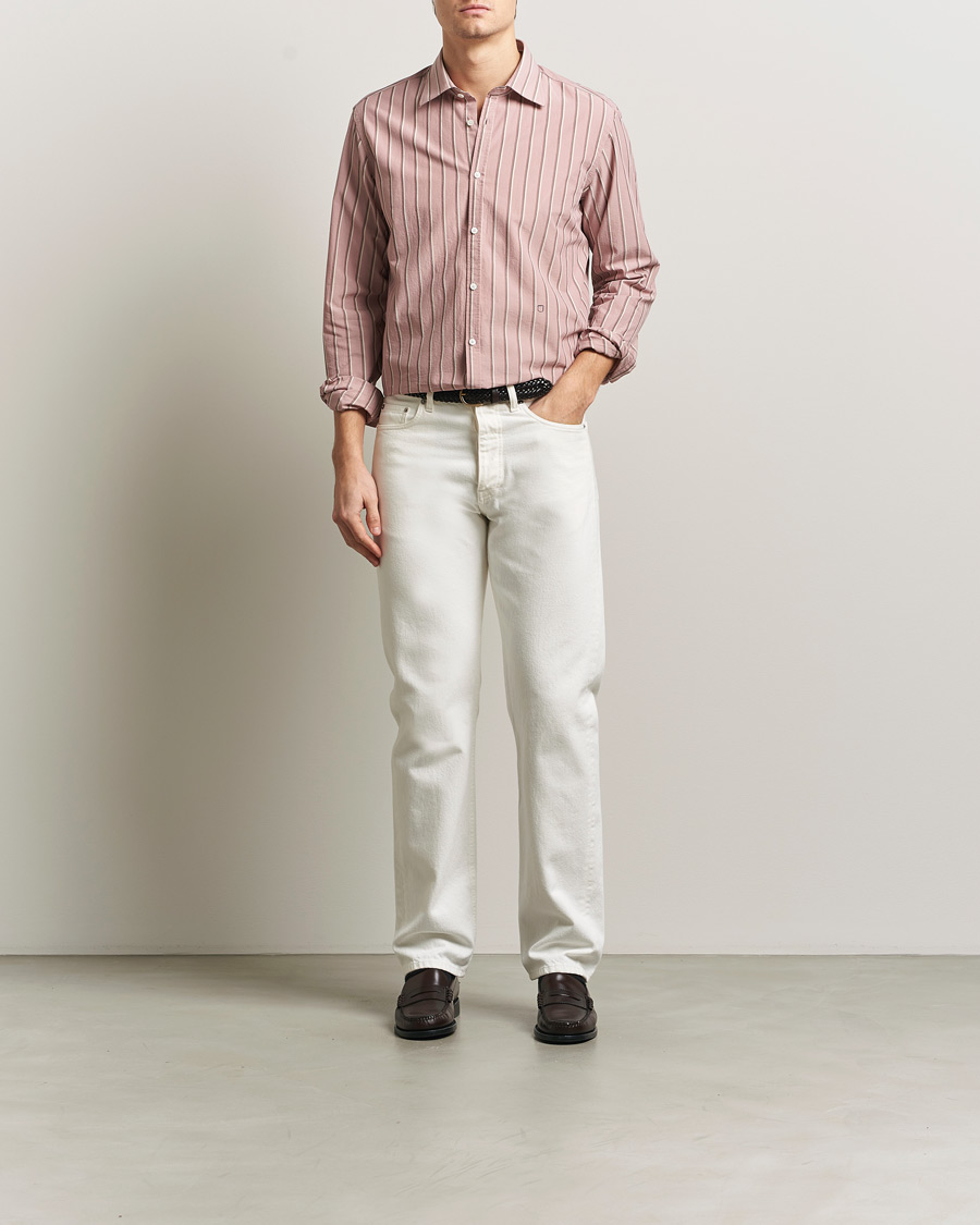 Hombres | Camisas | Massimo Alba | Genova Striped Shirt Old Rose