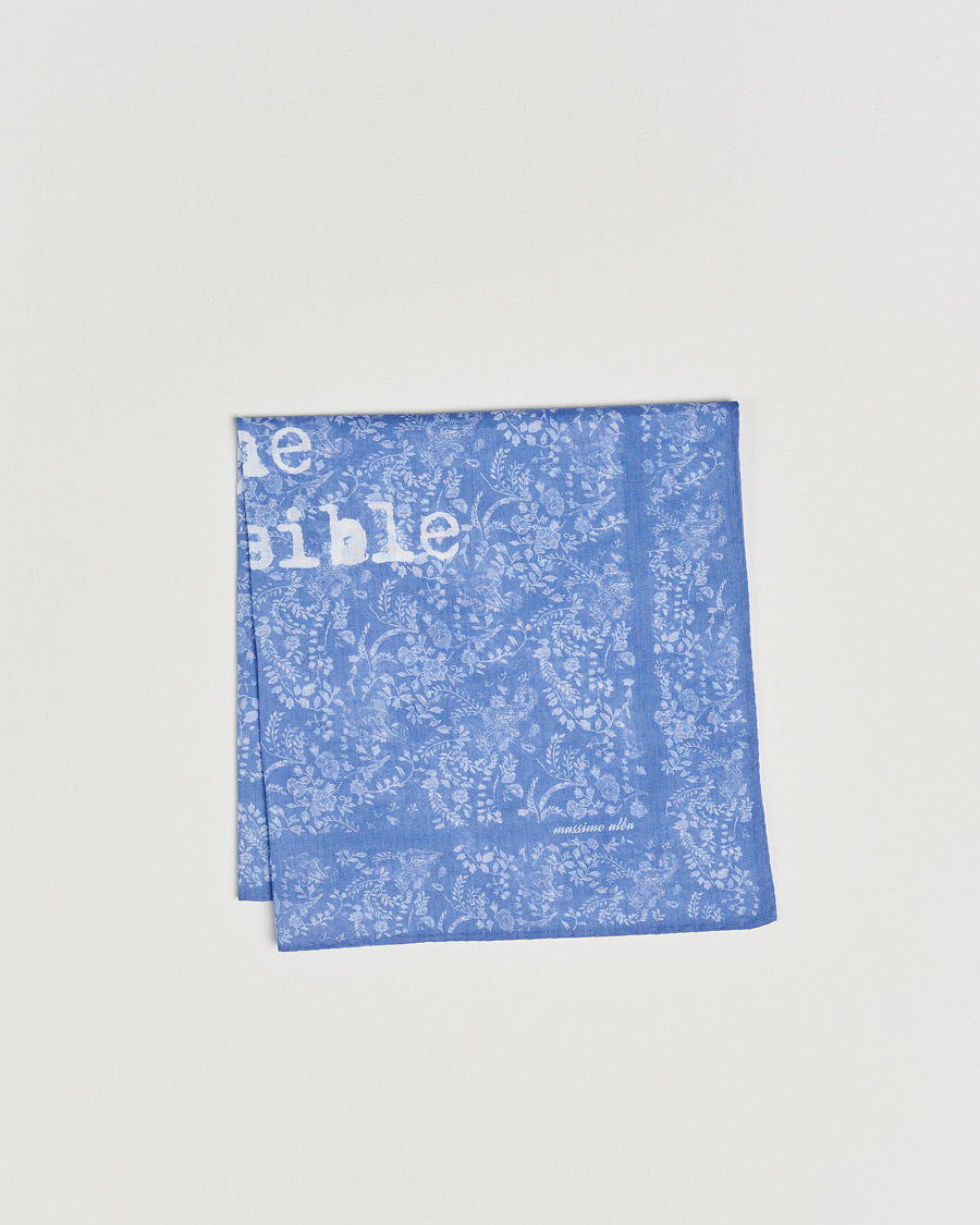Hombres | Pañuelos de bolsillo | Massimo Alba | Printed Cotton Voile Hankerchief Tulip