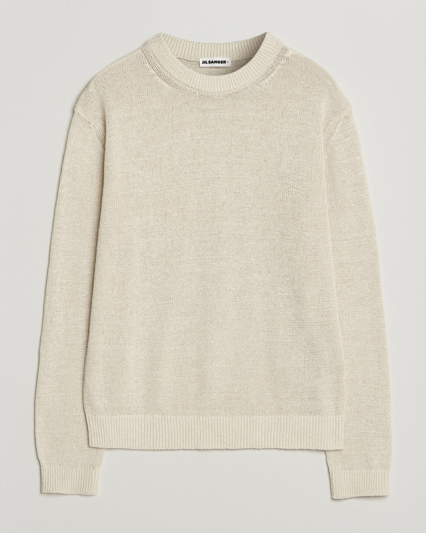 Hombres | Jerséis y prendas de punto | Jil Sander | Silk Blend Crew Neck Sweater Sand