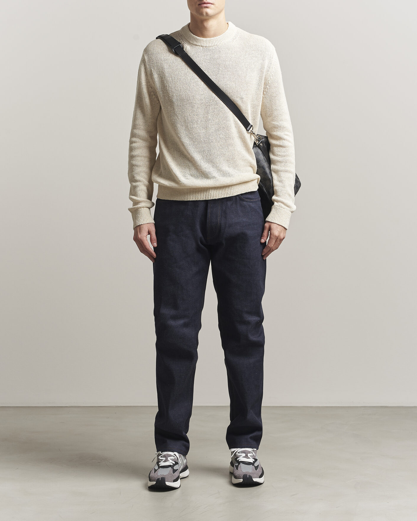 Hombres | Jerséis y prendas de punto | Jil Sander | Silk Blend Crew Neck Sweater Sand